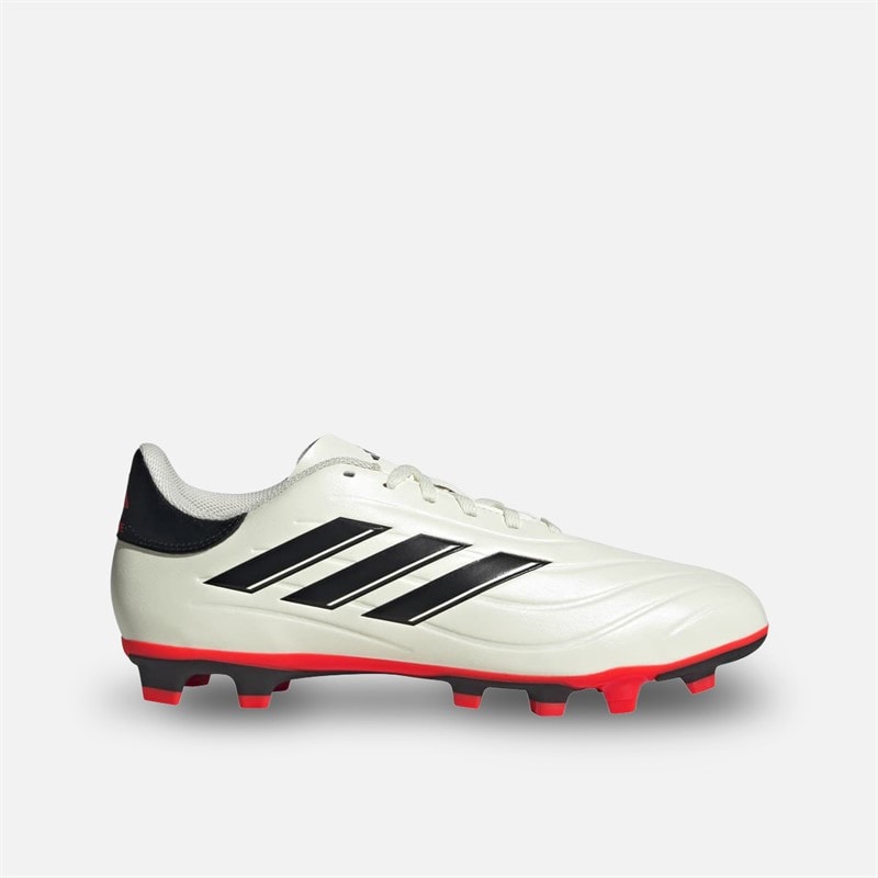 adidas Heren Copa Pure II Club FXG Flexibele Grond Voetbalschoenen Ivory/Core Black/Solar Red - Afbeelding 1