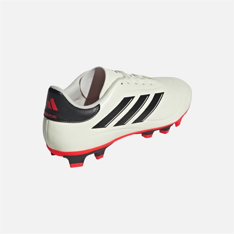 adidas Heren Copa Pure II Club FXG Flexibele Grond Voetbalschoenen Ivory/Core Black/Solar Red - Afbeelding 3
