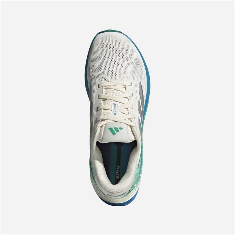 adidas Dames Supernova Rise 2 Neutrale Hardloopschoenen Chalk White/Silver Metallic/Glory Green - Afbeelding 4