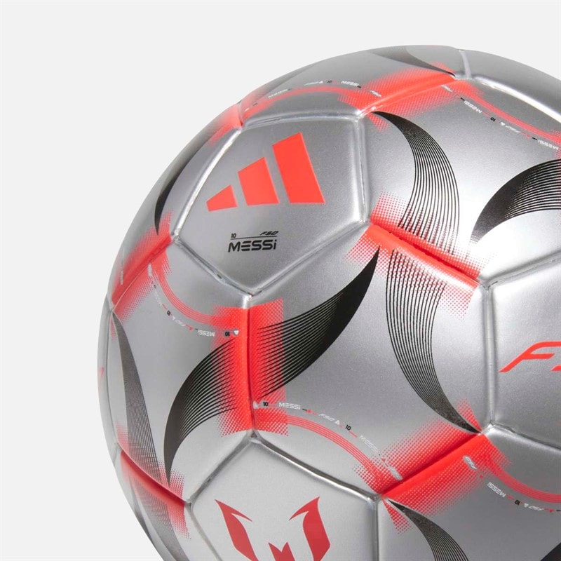 adidas Messi Mini Football Homme Iron Metallic/Blanc/Noir - Image 3