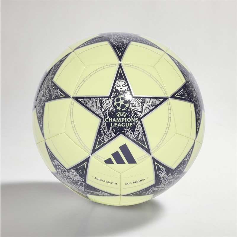 adidas Heren UEFA Champions League Real Madrid Club Training Voetbal Almost Lime/Silver Metallic/Noble Ink - Afbeelding 1