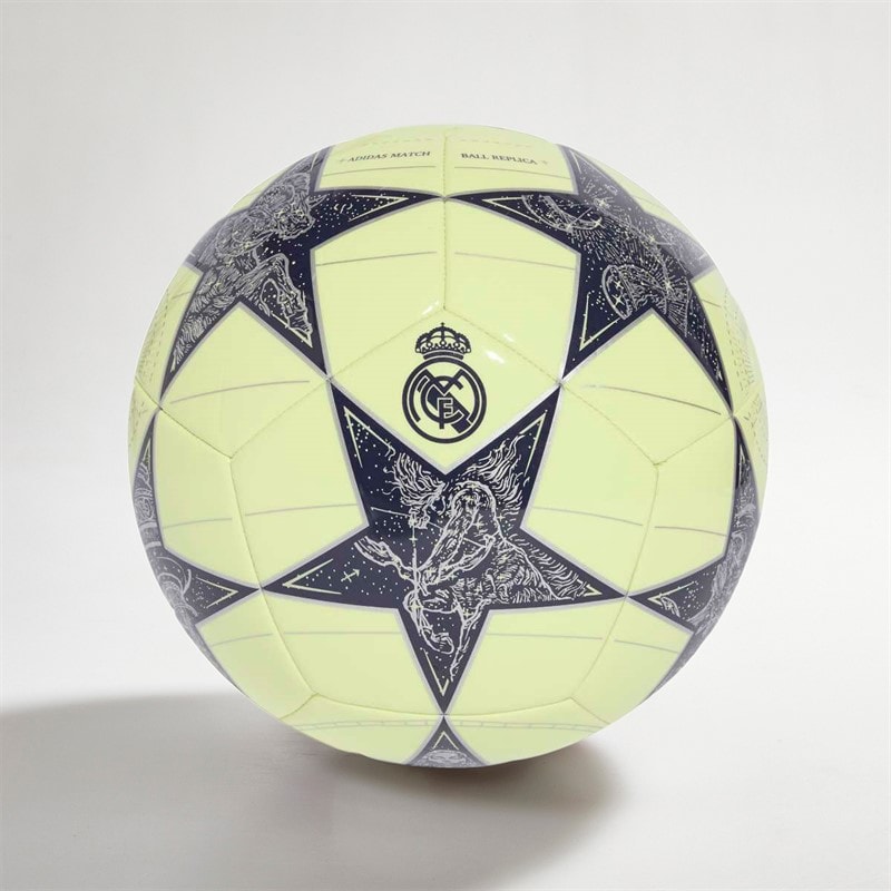 adidas Heren UEFA Champions League Real Madrid Club Training Voetbal Almost Lime/Silver Metallic/Noble Ink - Afbeelding 2