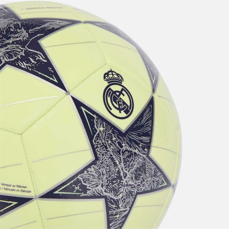 adidas Heren UEFA Champions League Real Madrid Club Training Voetbal Almost Lime/Silver Metallic/Noble Ink - Afbeelding 4
