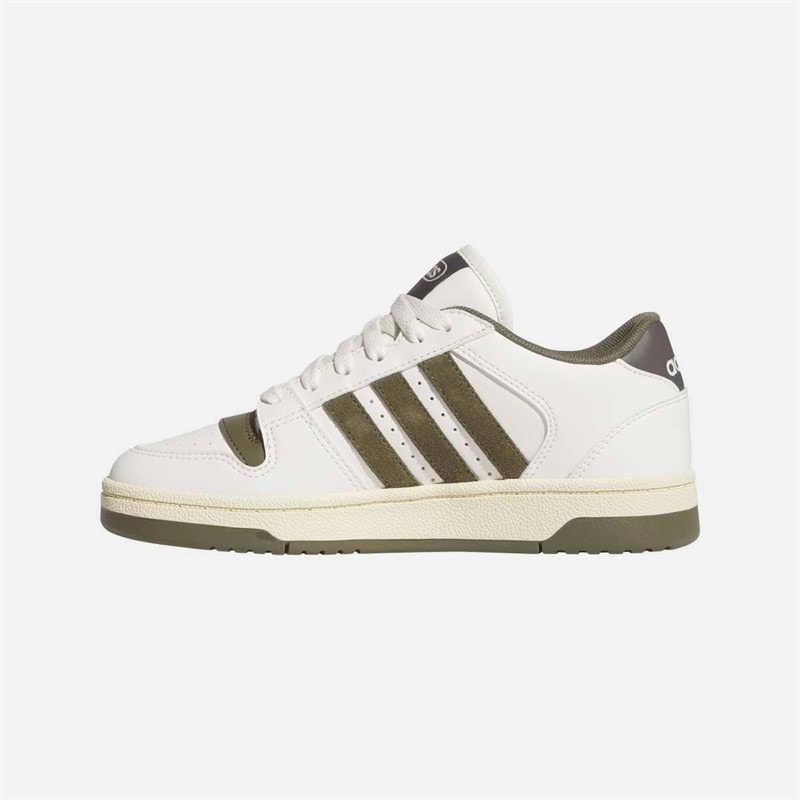 adidas Kinderen break start trainers Chalk White/Olive Strata/Charcoal - Afbeelding 5