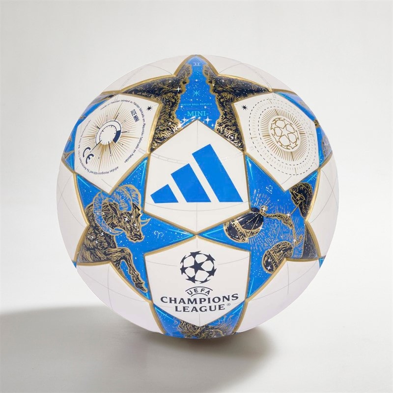 adidas Heren UEFA Champions League Mini Voetbal Wit/Dark Blue/Pantone/Gold Metallic