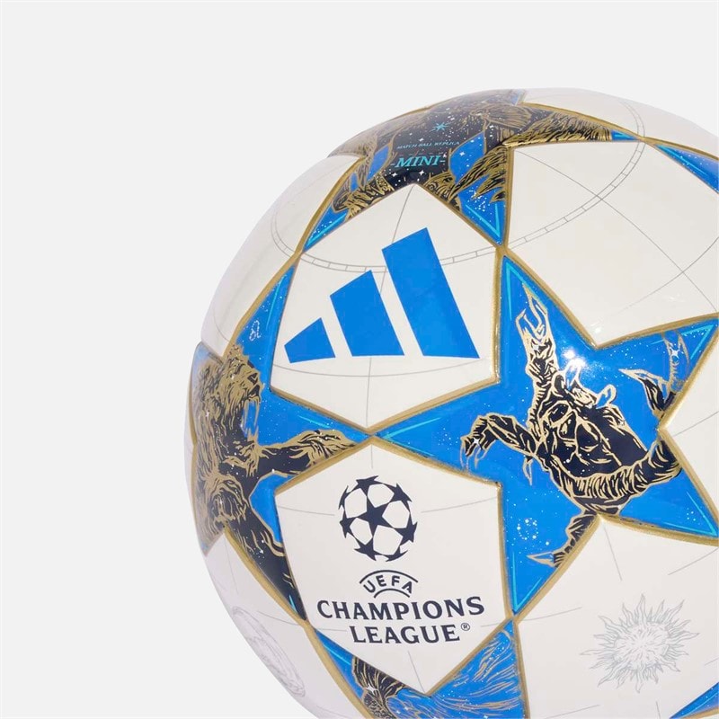adidas Heren UEFA Champions League Mini Voetbal Wit/Dark Blue/Pantone/Gold Metallic - Afbeelding 3