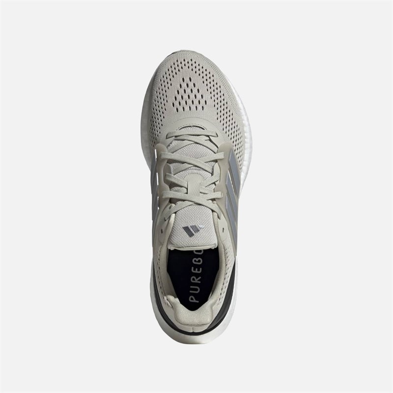 adidas Heren Pureboost 23 Neutrale Hardloopschoenen Putty Grey/Silver Metallic/Core Black - Afbeelding 4