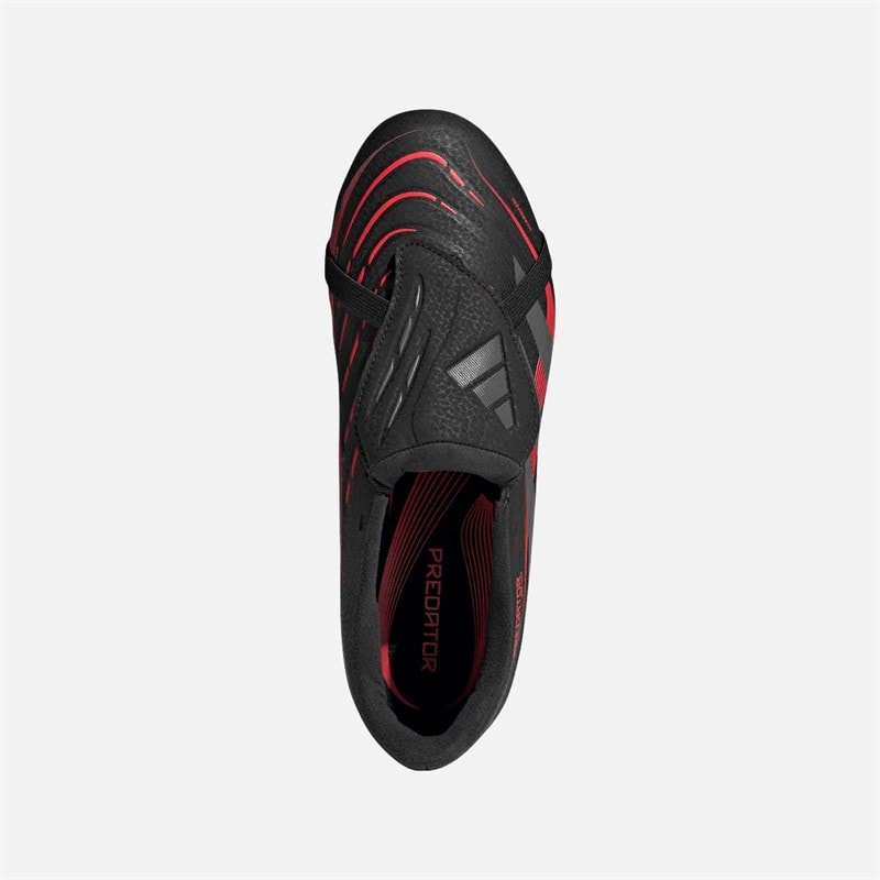 adidas Predator League język SG miękkie podłoże buty piłkarskie dla dzieci kolor Core Black/Grey Four/Lucid Red – zdjęcie  4
