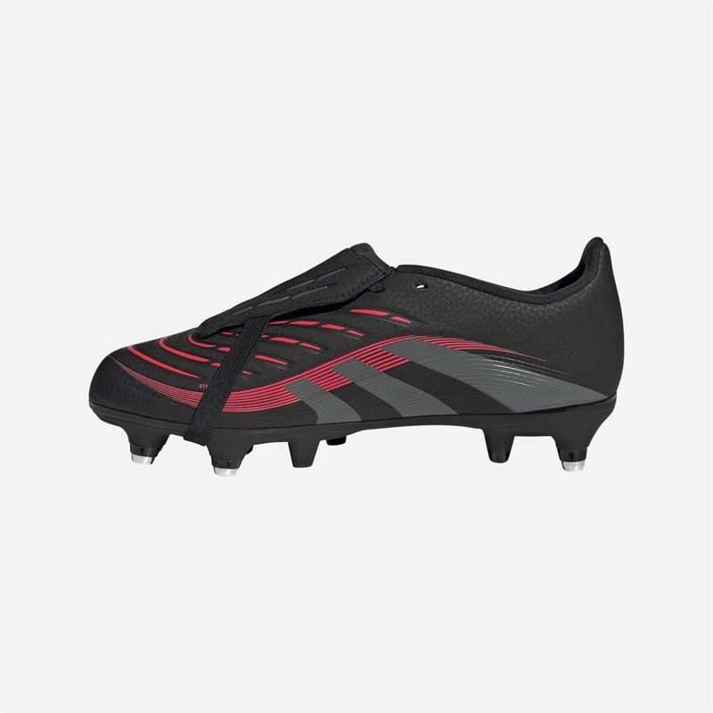 adidas Predator League język SG miękkie podłoże buty piłkarskie dla dzieci kolor Core Black/Grey Four/Lucid Red – zdjęcie  5