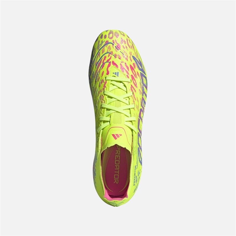 adidas Bottes de football Homme Predator League FG/MG Terrain ferme/Terrain polyvalent Lucid Lemon/Blue Fusion/Lucid Pink - Image 4