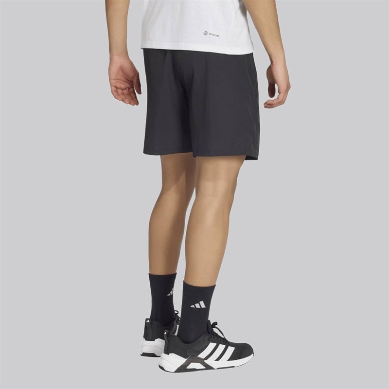 adidas Heren Train Essentials Geweven Trainingsbroek Kort Zwart/Wit - Afbeelding 2