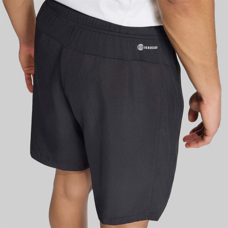 adidas Heren Train Essentials Geweven Trainingsbroek Kort Zwart/Wit - Afbeelding 4