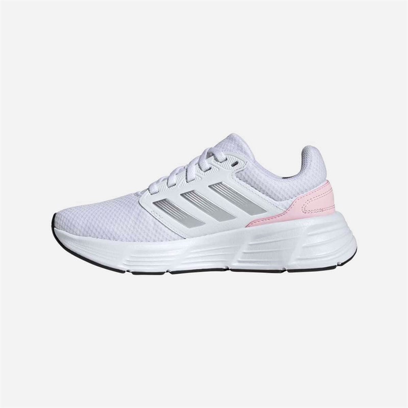 adidas Dames Galaxy 6 Cloudfoam Neutrale Hardloopschoenen Footwear White/Silver Metallic/Clear Pink - Afbeelding 5