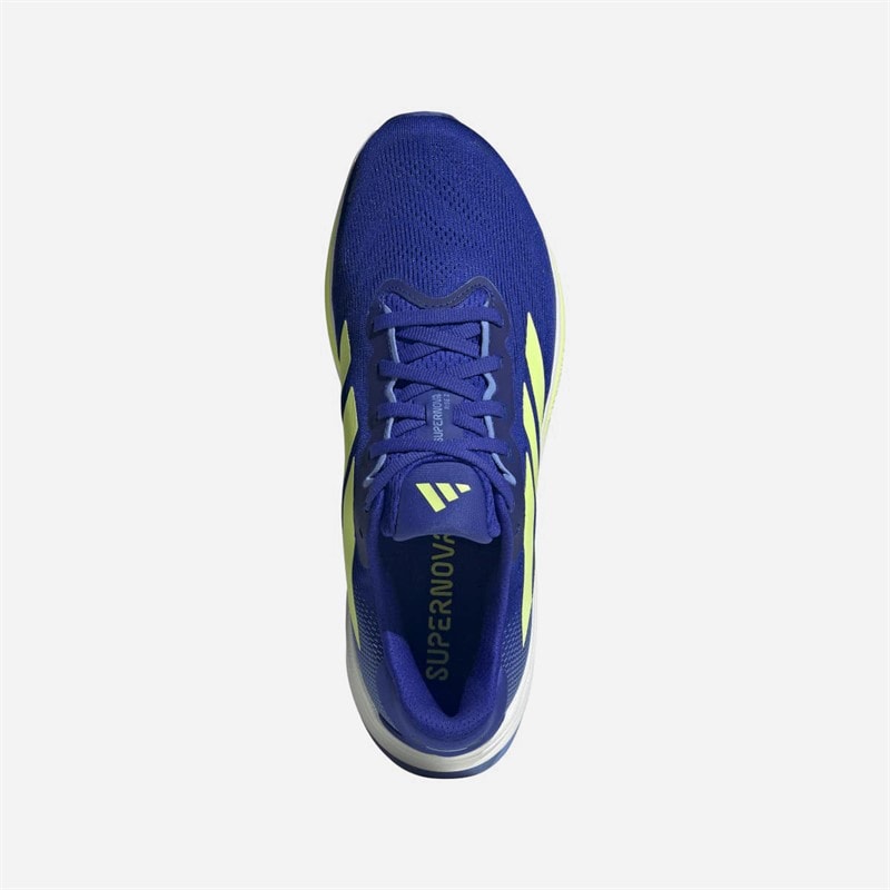 adidas Heren Supernova Rise 2 Neutrale Hardloopschoenen Lucid Blue/Hi-Res Yellow/Blue Fusion - Afbeelding 4