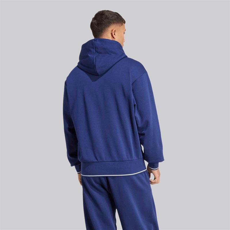 adidas Heren College Hoodie Dark Blue/Wit - Afbeelding 3