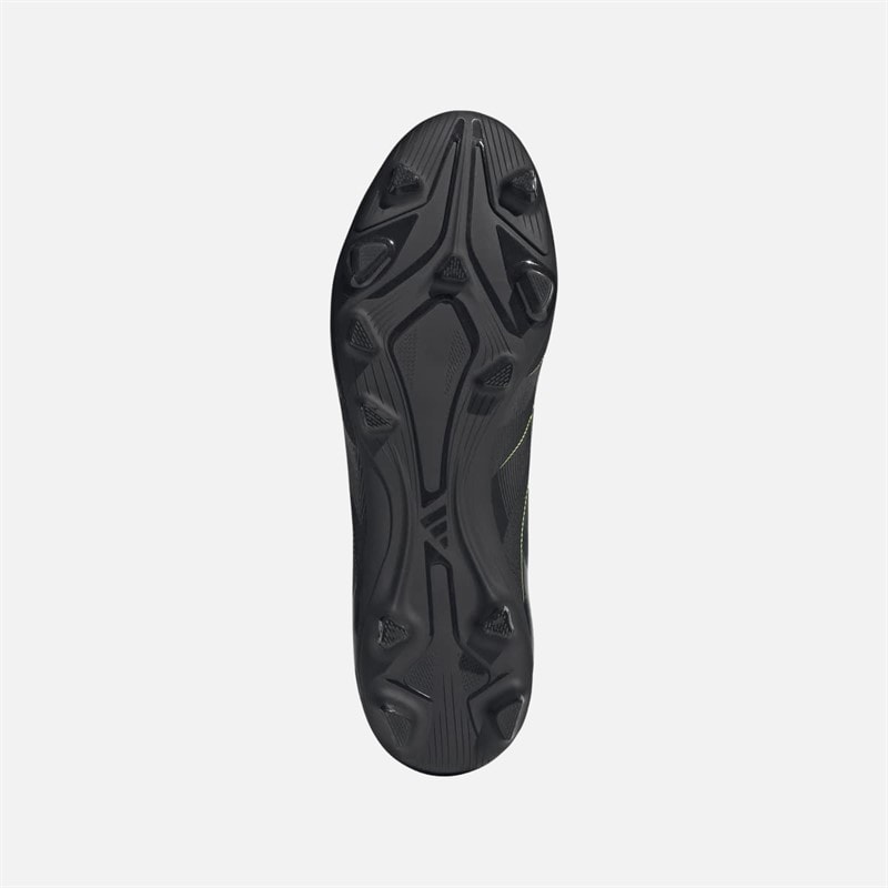 adidas Heren Predator Club FG/MG Firm Ground/Multi Ground Voetbalschoenen Core Black/Carbon/Lucid Lemon - Afbeelding 2