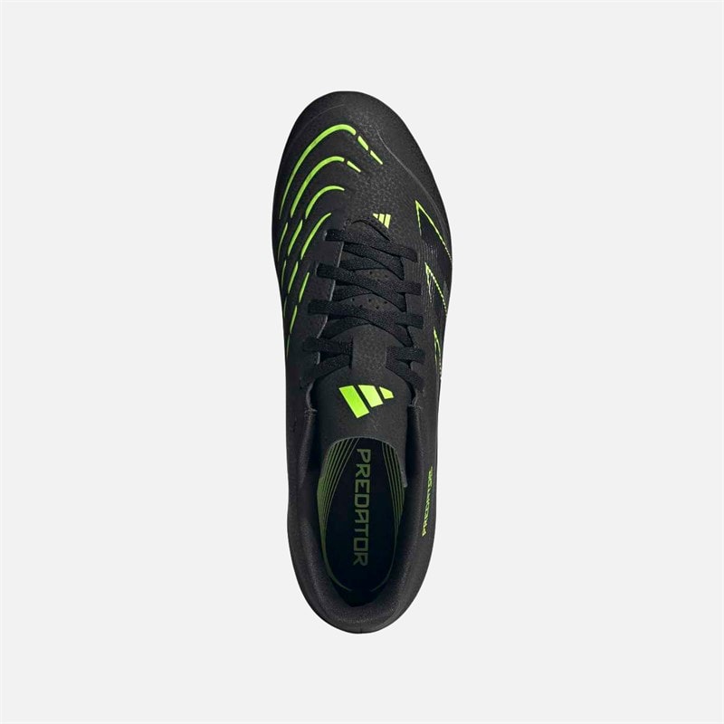 adidas Heren Predator Club FG/MG Firm Ground/Multi Ground Voetbalschoenen Core Black/Carbon/Lucid Lemon - Afbeelding 4