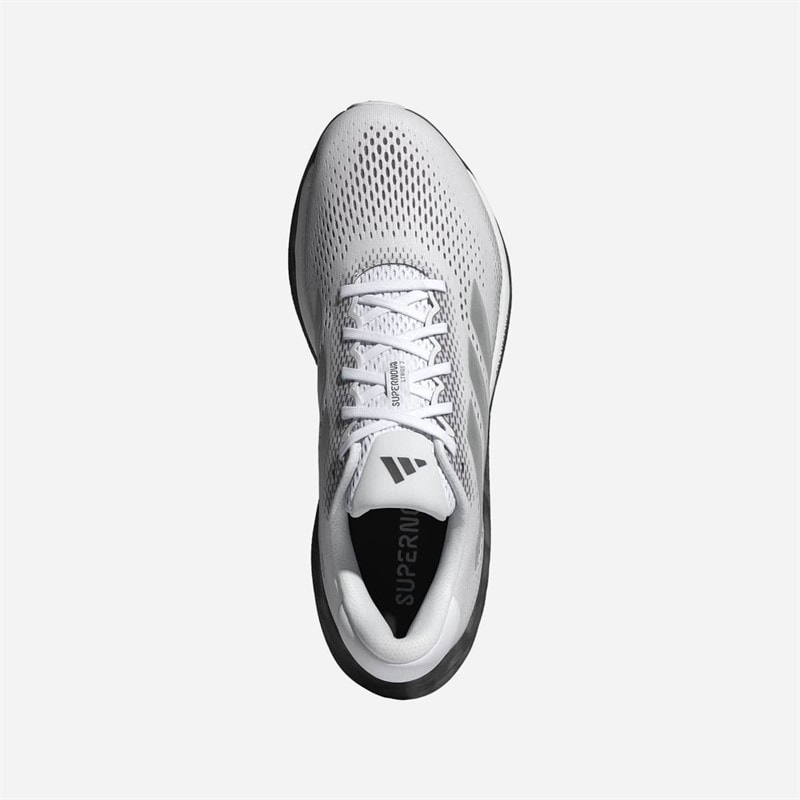 adidas Heren Supernova Stride 2 Neutrale Hardloopschoenen Footwear White/Silver Metallic/Core Black - Afbeelding 4