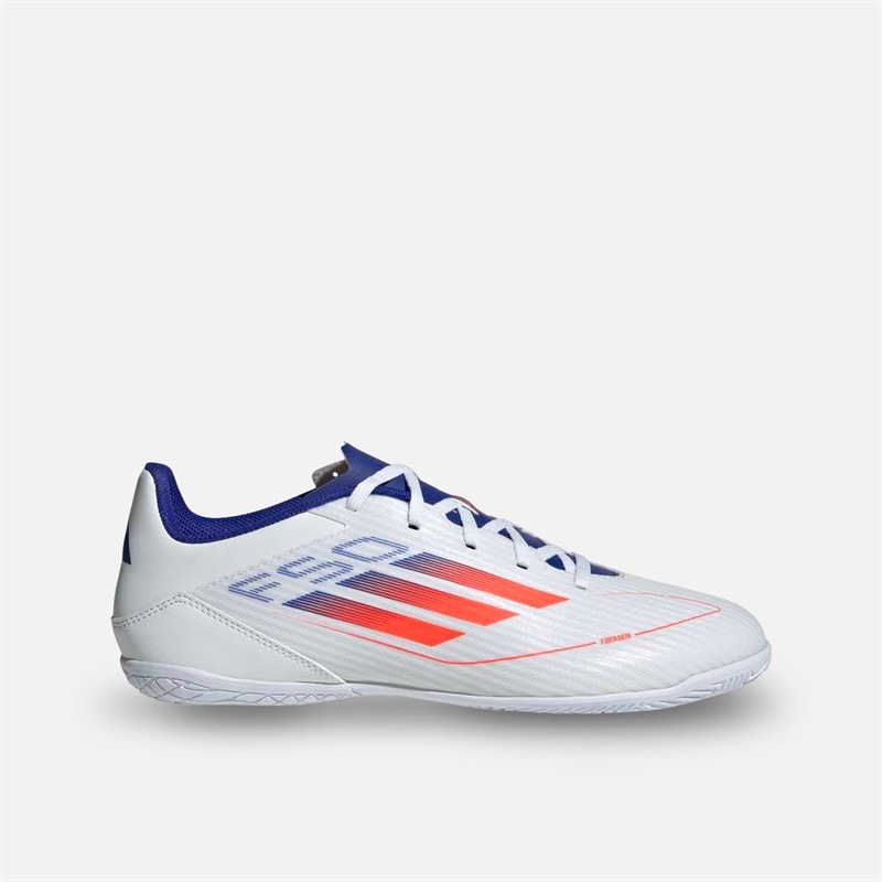 adidas Heren F50 Club IN Indoor Voetbalschoenen Cloud White/Solar Red/Lucid Blue