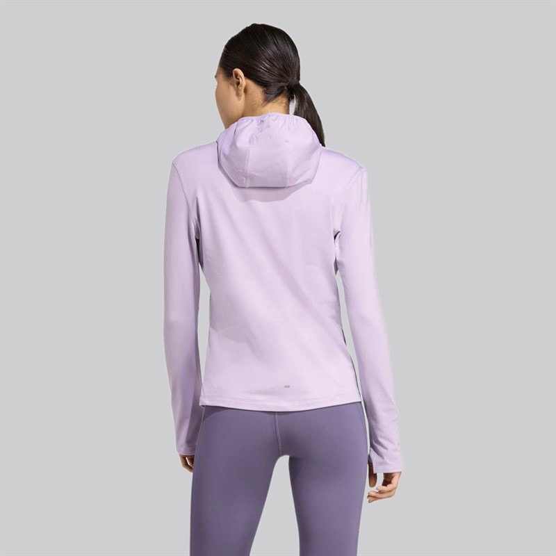 adidas Dames Own The Run Winterized Hardloop Hoodie Halve Rits Powder Plum - Afbeelding 2