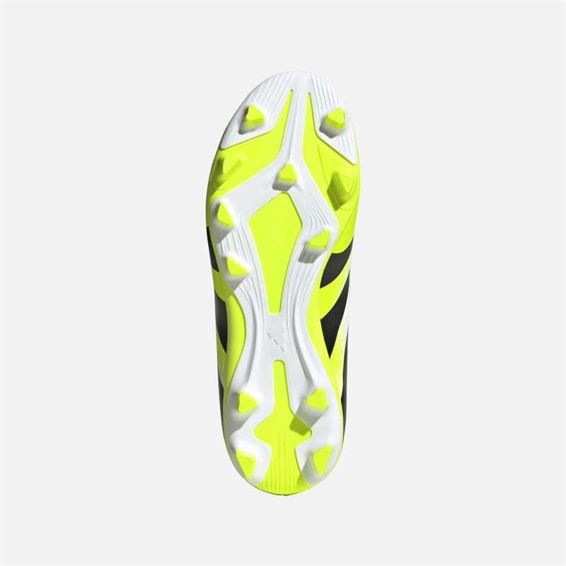 adidas Kinderen Predator Club FG/MG Stevige Grond/Multi Grond Voetbalschoenen Cloud White/Core Black/Lucid Lemon - Afbeelding 2