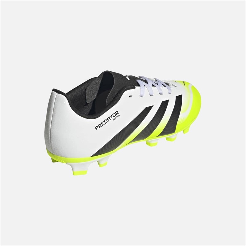 adidas Kinderen Predator Club FG/MG Stevige Grond/Multi Grond Voetbalschoenen Cloud White/Core Black/Lucid Lemon - Afbeelding 3