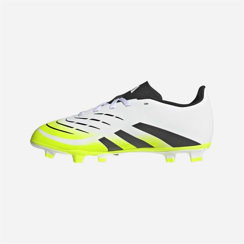 adidas Kinderen Predator Club FG/MG Stevige Grond/Multi Grond Voetbalschoenen Cloud White/Core Black/Lucid Lemon - Afbeelding 5