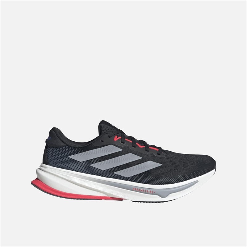 adidas Heren Supernova Rise 2 Neutrale Hardloopschoenen Core Black/Halo Silver/Lucid Red