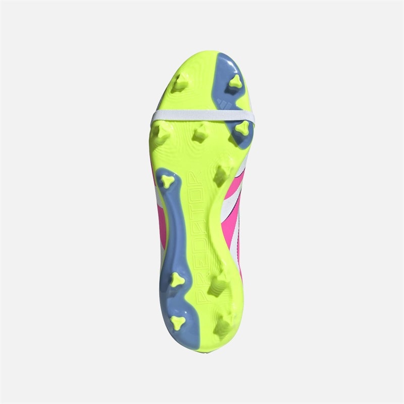 adidas Heren Predator League Tongue FG/MG Vaste Bodem/Multi Bodem Voetbalschoenen Cloud White/Lucid Lemon/Lucid Pink - Afbeelding 2
