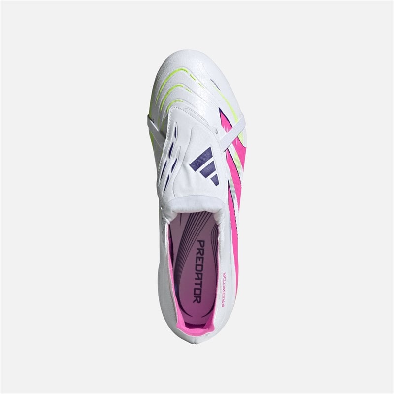 adidas Heren Predator League Tongue FG/MG Vaste Bodem/Multi Bodem Voetbalschoenen Cloud White/Lucid Lemon/Lucid Pink - Afbeelding 4