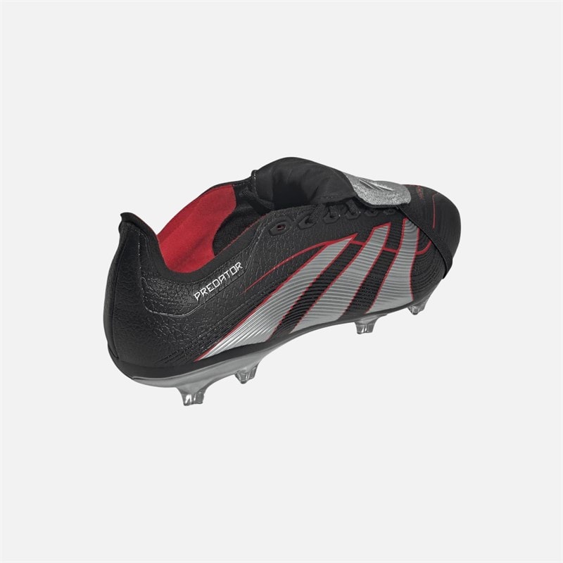 adidas Herenschoenen Predator League Tong BSR Obsidian Strike FG/MG Firm Ground/Multi Ground Voetbalschoenen Core Black/Silver Metallic/Vivid Red - Afbeelding 3