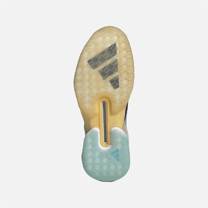 adidas Courterblast Adizero buty halowe dla niej kolor Glow Blue/Shadow Navy/Clear Pink – zdjęcie  2