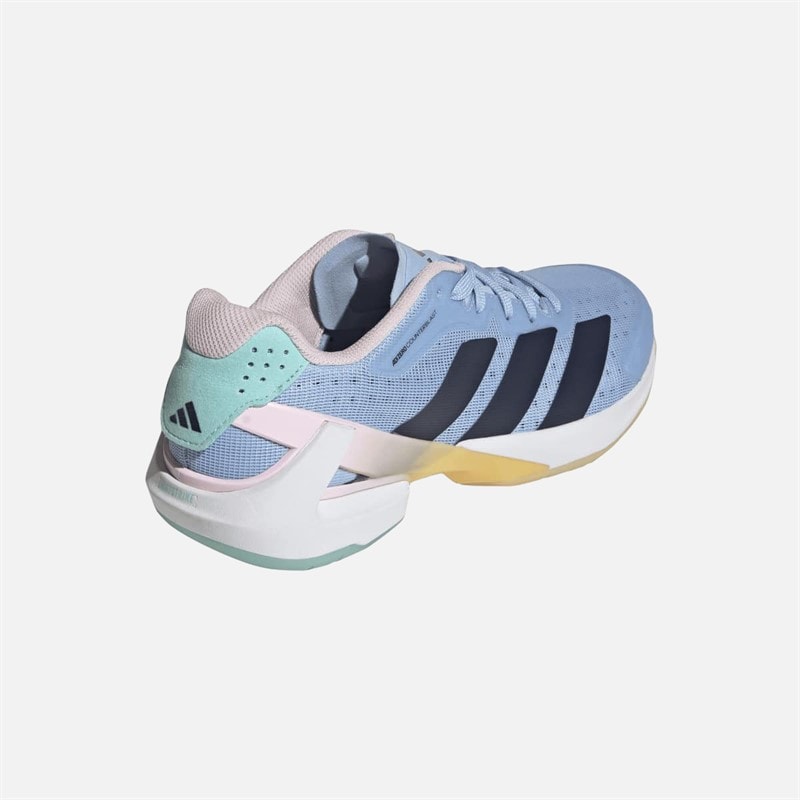 adidas Courterblast Adizero buty halowe dla niej kolor Glow Blue/Shadow Navy/Clear Pink – zdjęcie  3