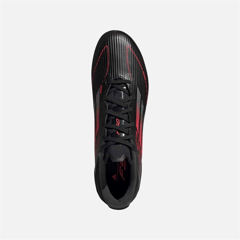 adidas Heren F50 League Stealth Victory Pack SG Zachte Ondergrond Voetbalschoenen Zwart/Iron Metallic/Lucid Red - Afbeelding 4