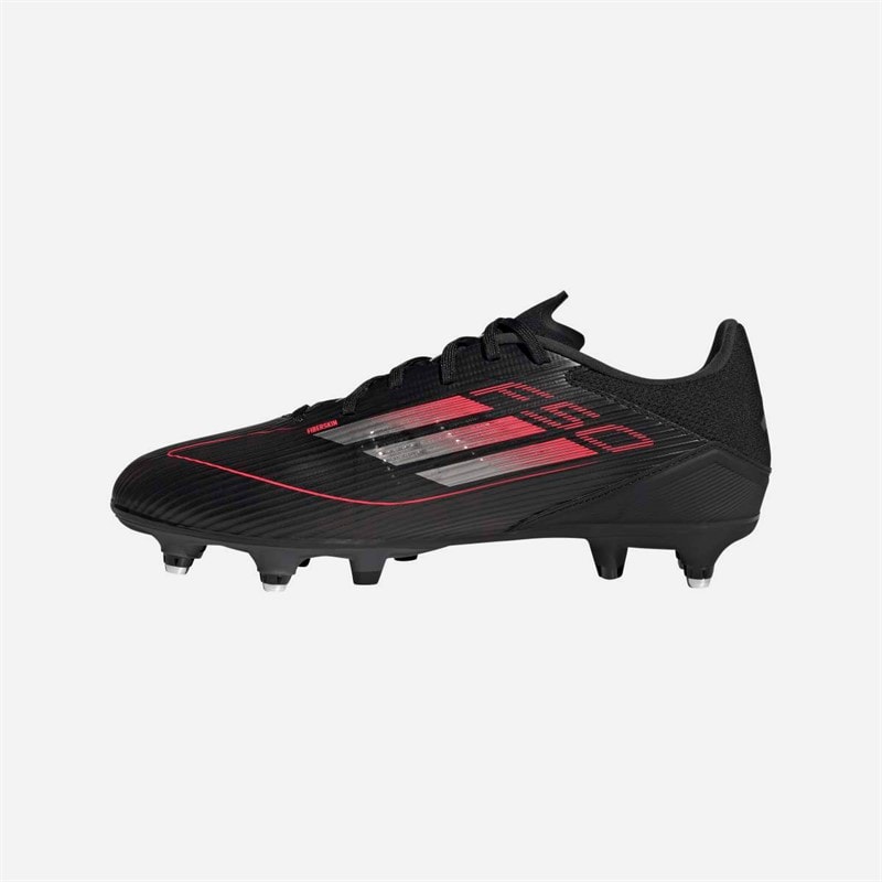 adidas Heren F50 League Stealth Victory Pack SG Zachte Ondergrond Voetbalschoenen Zwart/Iron Metallic/Lucid Red - Afbeelding 5