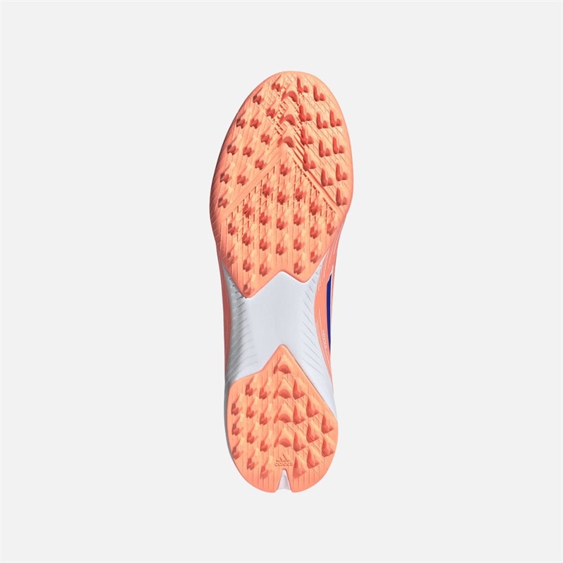 adidas Heren F50 League TF Kunstgras Voetbalschoenen Beam Orange/Lucid Blue/Cloud White - Afbeelding 2
