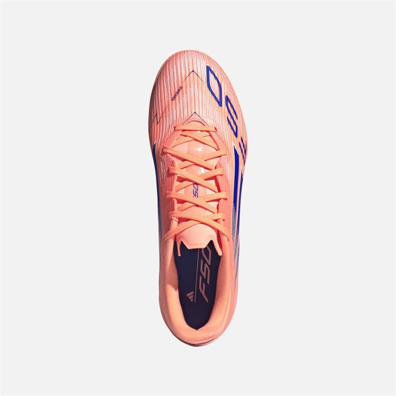 adidas Heren F50 League TF Kunstgras Voetbalschoenen Beam Orange/Lucid Blue/Cloud White - Afbeelding 4