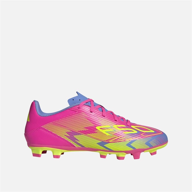 adidas Heren F50 Club FG/MG Firm Ground/Multi Ground Voetbalschoenen Lucid Pink/Lucid Lemon/Blue Fusion