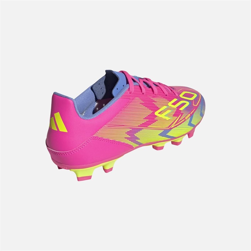 adidas Heren F50 Club FG/MG Firm Ground/Multi Ground Voetbalschoenen Lucid Pink/Lucid Lemon/Blue Fusion - Afbeelding 3