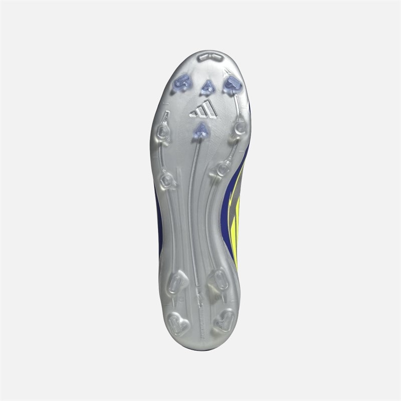 adidas Heren F50 League Messi La Vida Rapida Pack FG/MG Firm Ground/Multi Ground Voetbalschoenen Silver Metallic/Solar Yellow/Lucid Blue - Afbeelding 2