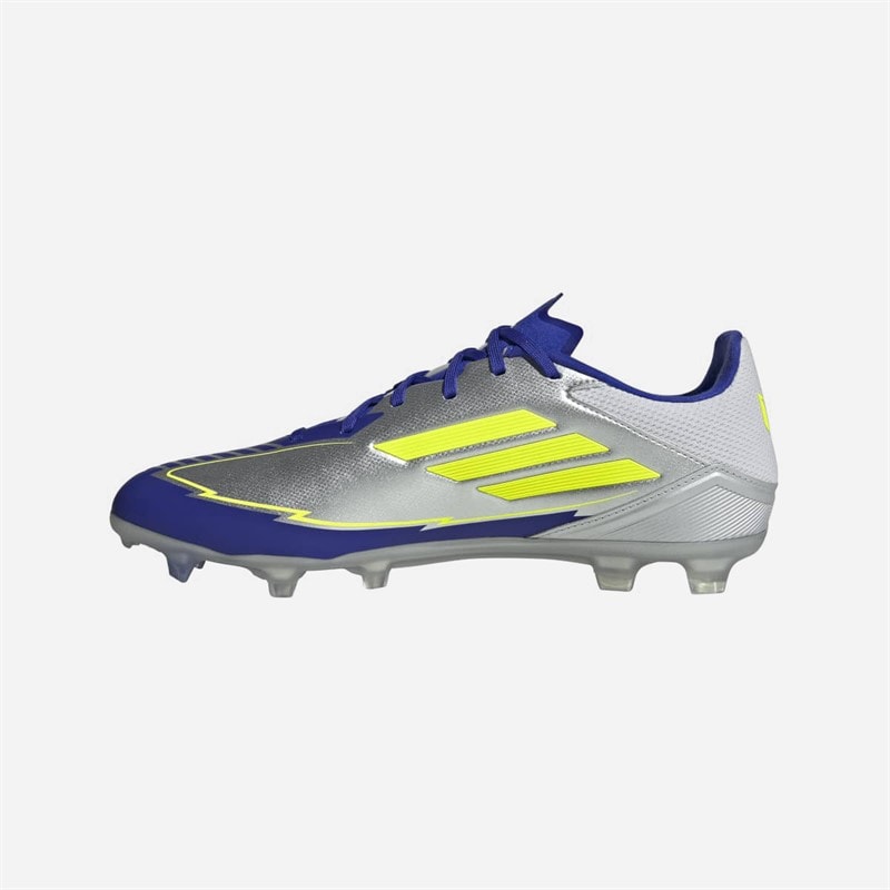 adidas Heren F50 League Messi La Vida Rapida Pack FG/MG Firm Ground/Multi Ground Voetbalschoenen Silver Metallic/Solar Yellow/Lucid Blue - Afbeelding 5