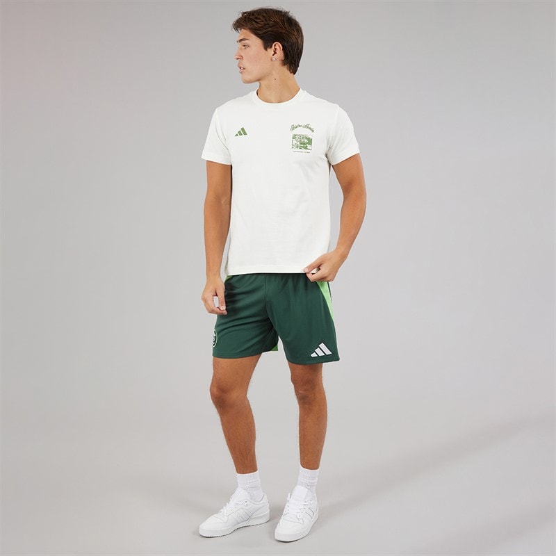 adidas Heren FAF Algerije Uit Shorts Mineral Green - Afbeelding 4