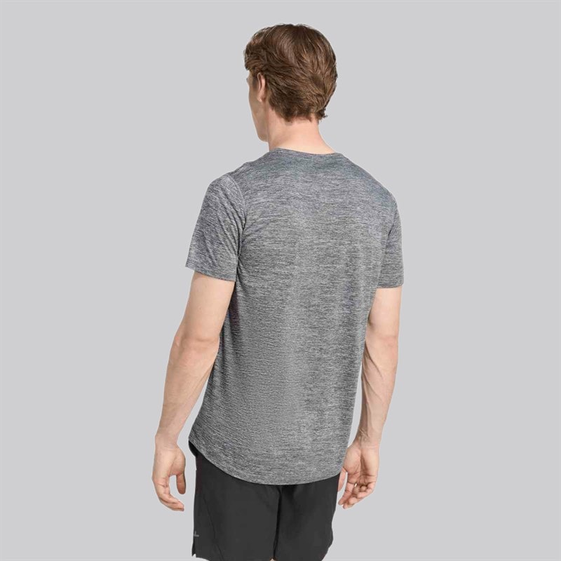 adidas Own The Run Melange T-shirt do biegania dla niego kolor Czarny/Grey Three Metallic – zdjęcie  3