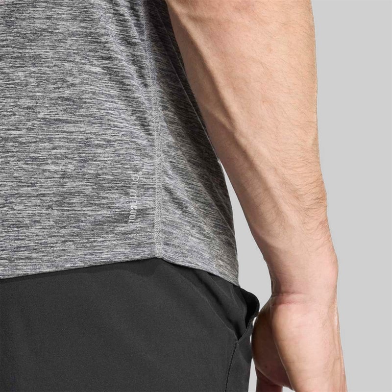 adidas Own The Run Melange T-shirt do biegania dla niego kolor Czarny/Grey Three Metallic – zdjęcie  5
