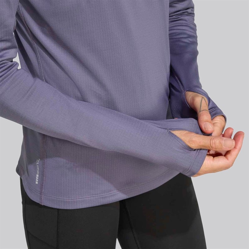 adidas Dames Own The Run Winterized Hardloop Hoodie Halve Rits Preloved Violet - Afbeelding 3
