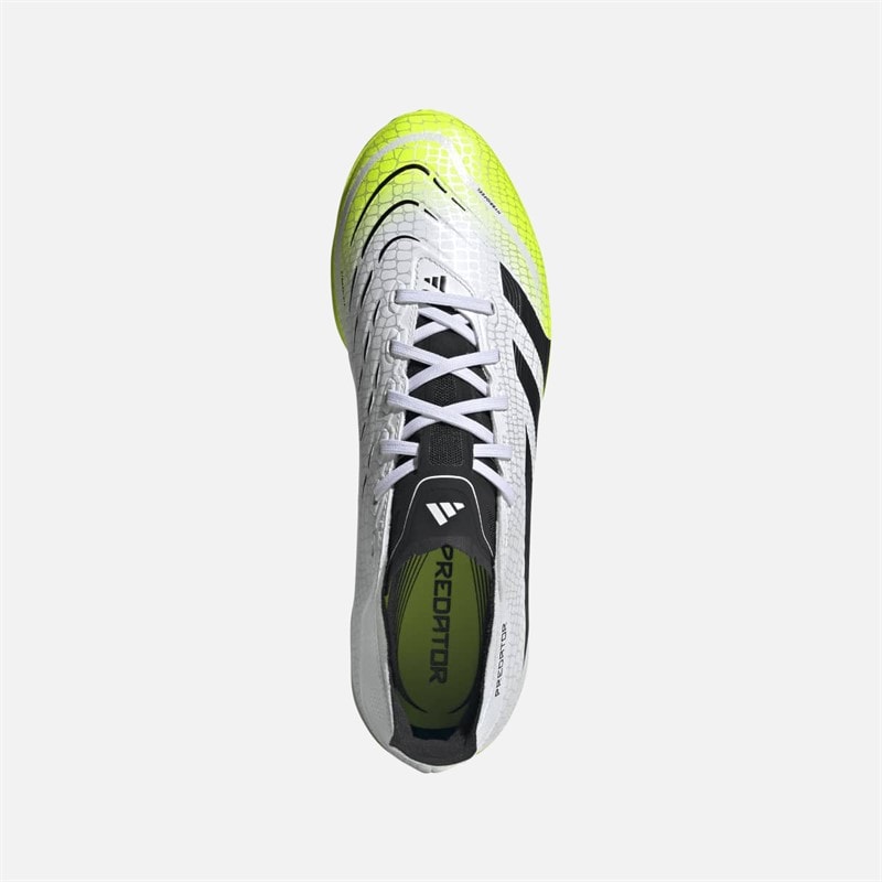 adidas Heren Predator League TF Astro Voetbalschoenen Cloud White/Core Black/Lucid Lemon - Afbeelding 4