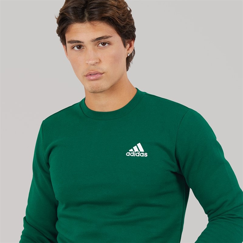 adidas Herren Essentials Rundhals Sweatshirt Collegiate Green - Bild 3