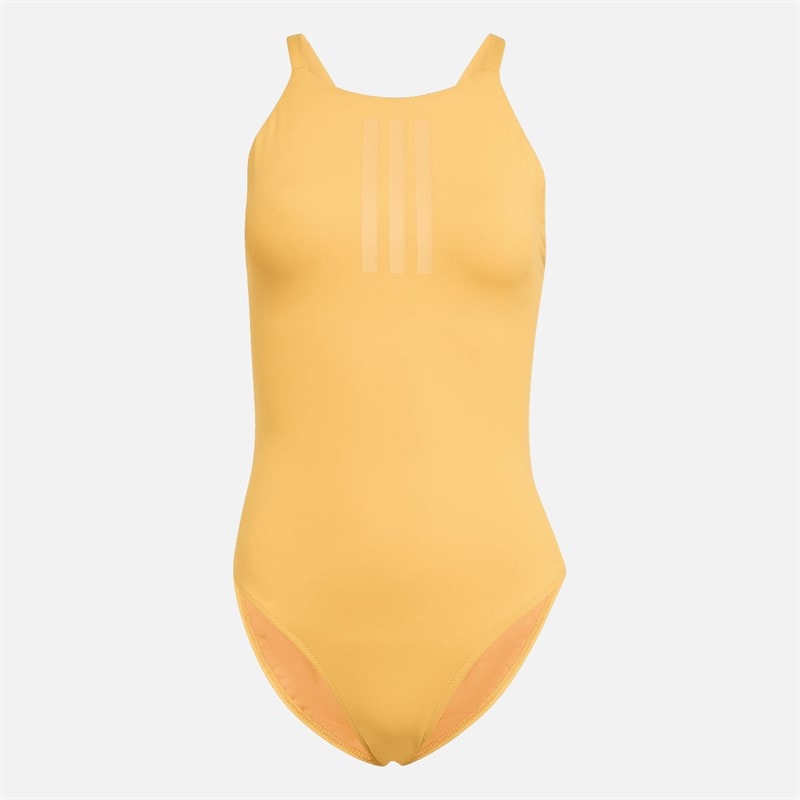 adidas Maillot de bain Femme 3 Bandes col montant dos croisé 2 voies Pure Tangerine
