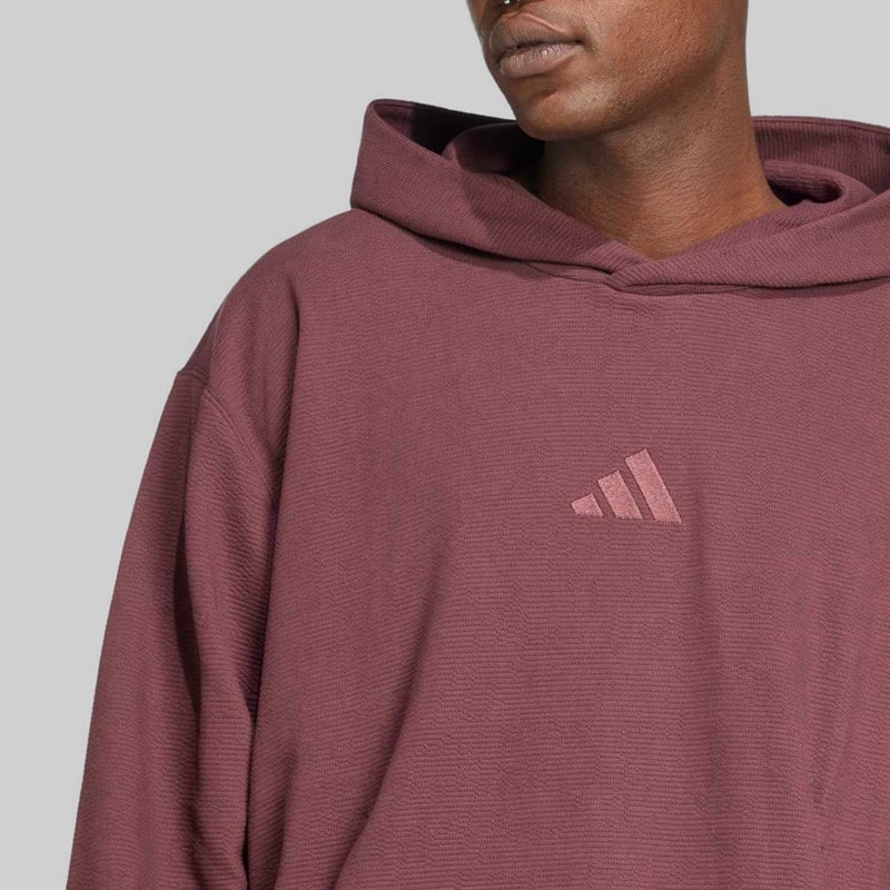 adidas Sweat à Capuche cloud Homme toutes saisons Aurora Ruby/Aurora Ruby - Image 3