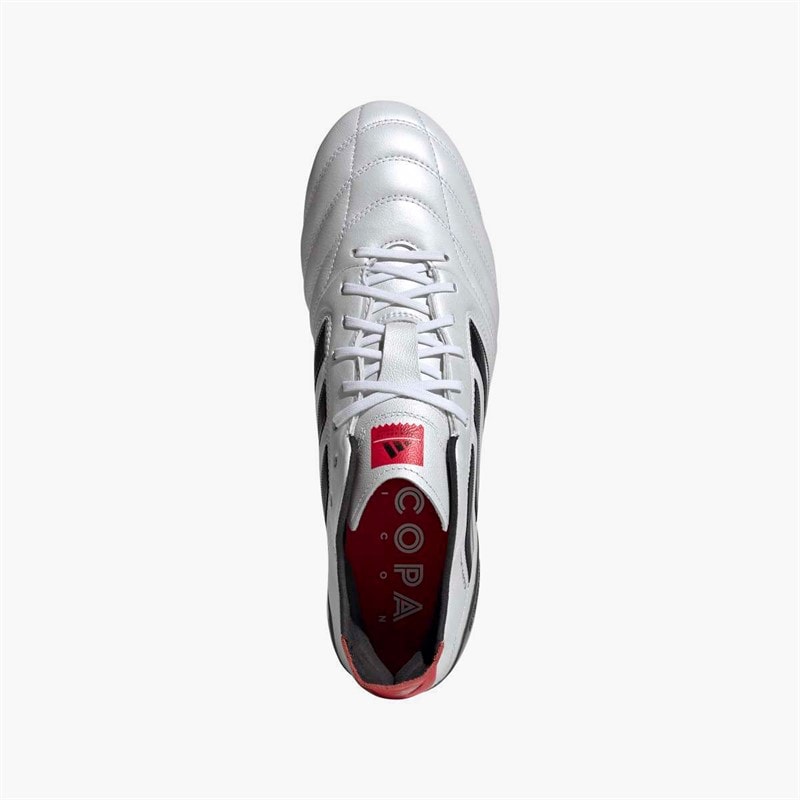 adidas Herren Copa Icon 2 Elite FG/AG Fest/Kunstrasen Fußballschuhe Cloud White/Core Black/Pure Ruby - Bild 4